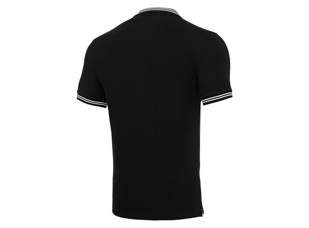 Yukar Polo SORT/HVIT M Sporty poloskjorte i bomull 