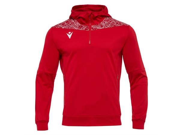 Ishtar Hoody 1/4 Zip Top RØD/HVIT M Treningsgenser med hette - Unisex 