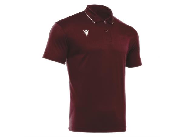 Draco Hero Polo CRD/WHT 3XS Poloskjorte i elastisk stoff 