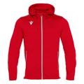 Freyr Hoody Full Zip Top RED S Overtrekksjakke - Unisex